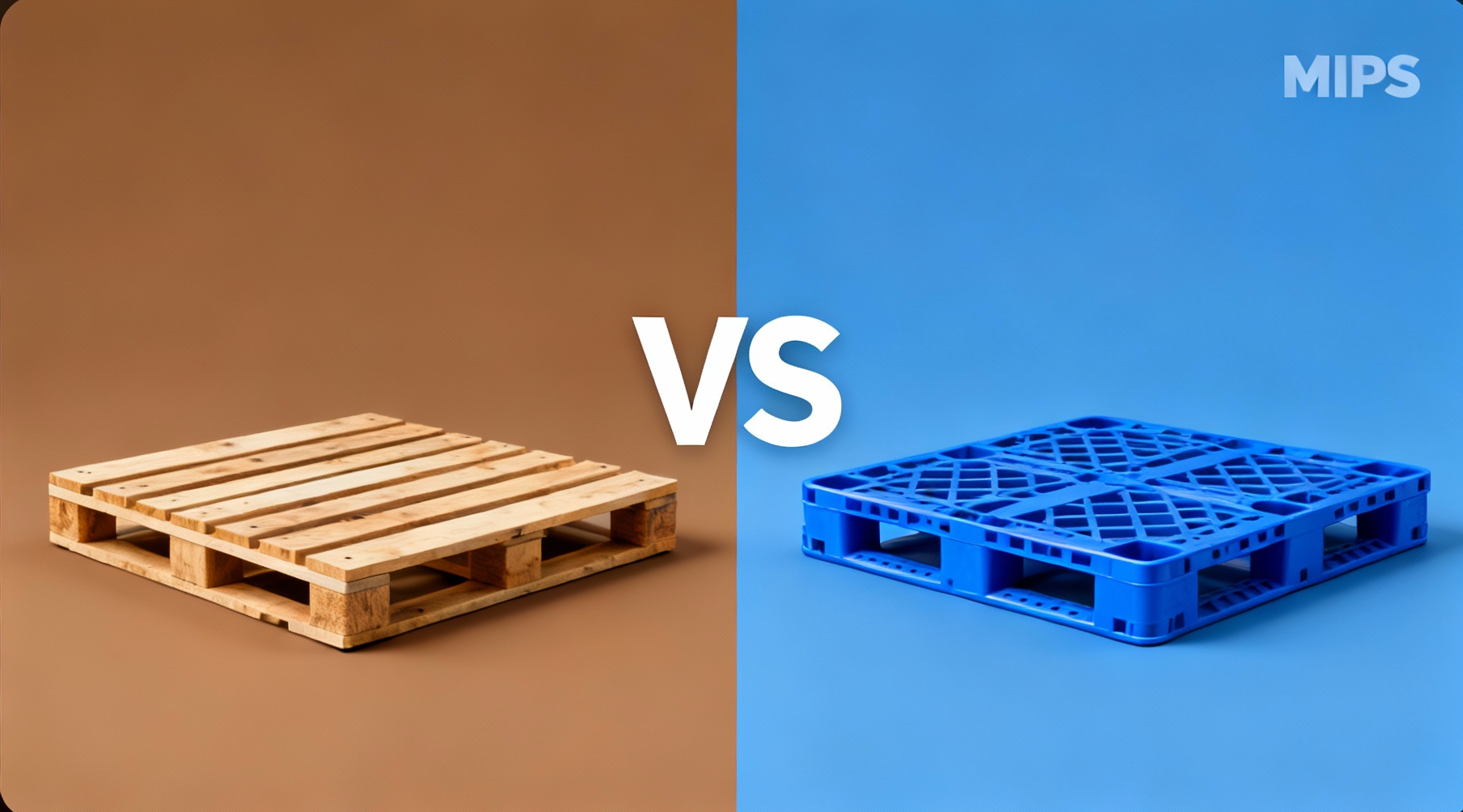 Truck transporting pallets